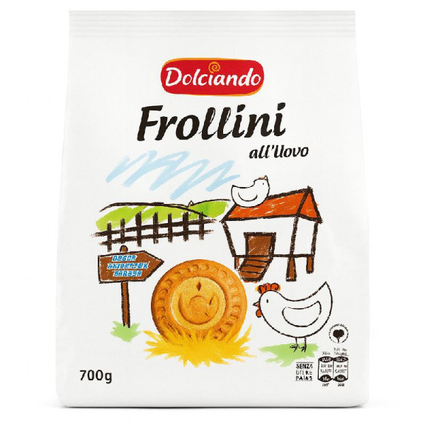 Купити Печиво Dolciando Frolini all’Uovo | пісочне яєчне, ніжне та ароматне | преміум делікатес | Італія | 700 г – Сирна Карта — преміальні Печиво · Вафлі від Cheese Map™ Україна