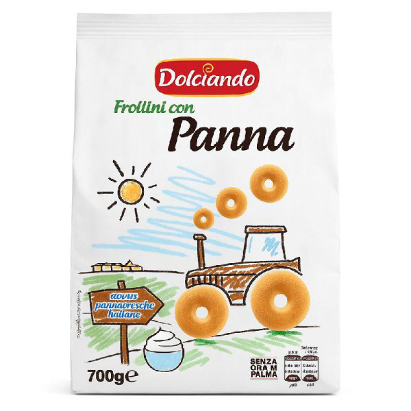 Купити Печиво Dolciando Frolini con Panna | вершкове пісочне, ніжне та ароматне | преміум делікатес | Італія | 700 г – Сирна Карта — преміальні Печиво · Вафлі від Cheese Map™ Україна