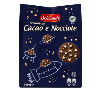 Dolciando Frollini con Cacao Nocciole — песочное печенье с какао | Италия | 700 г — фото | Сирна Карта