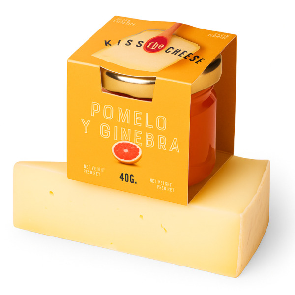 Купити Джем до сиру Kiss the Cheese Pomelo y Ginebra – іспанський делікатес з нотками джину та грейпфрута! — преміальні Джеми · Мед від Cheese Map™ Україна