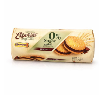 ElgoVita 0% Sugar Added — печенье сэндвич с шоколадной начинкой | Испания | 180 г - фото | Сирна Карта