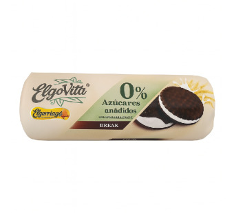Elgovita Break 0% Sugar Added — Премиальное шоколадное печенье без сахара! Наслаждение вкусом без компромиссов и без добавленного сахара! – фото товару | Сирна Карта