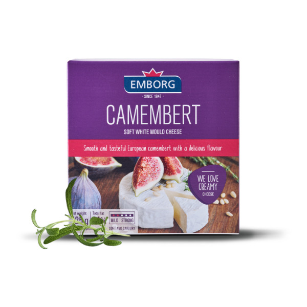 Купити Сир з пліснявою Камамбер Camembert Emborg 50% Данія фасування 0.125 kg — преміальні Emborg · Північні від Cheese Map™ Україна