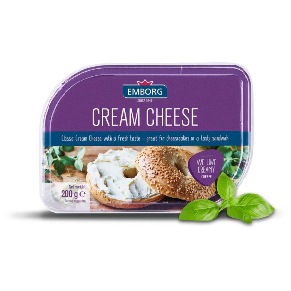 Купить Крем-сыр сливочный Cream Cheese Emborg Дания расфасовки 0.2 kg — премиальные Emborg · Северные от Cheese Map™ Украина