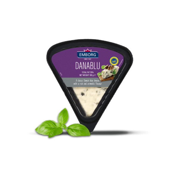 Купити Сир  з пліснявою ДанаБлю DanaBlu Emborg 50% Данія фасування 0.1 kg — преміальні Emborg · Північні від Cheese Map™ Україна