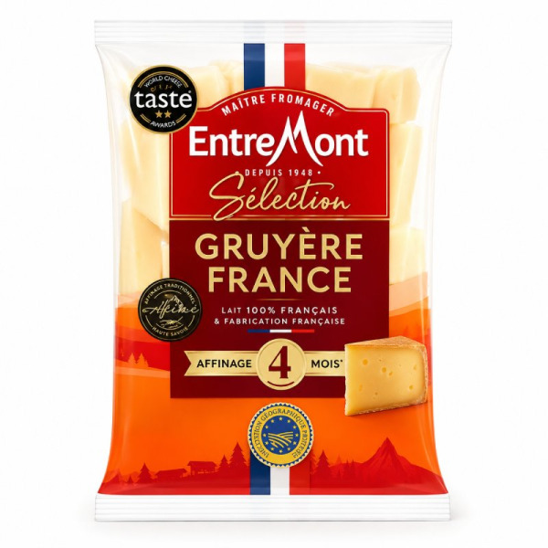 Entremont Gruyère сир витриманий 4 місяці 200 г Франція – фото товару | Сирна Карта