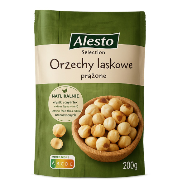 Купить Alesto Orzechy Laskowe Prażone — Фундук обжаренный | Европейский Союз | 0.2 кг — премиальные Орехи · Сухофрукты от Cheese Map™ Украина