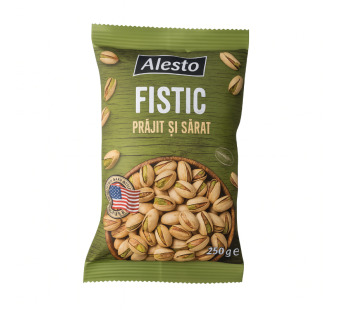 Фисташки жареные солёные "Alesto Fistic" 250 г – американское качество и премиальный вкус, которому доверяют гурманы и профессионалы! - фото | Сирна Карта