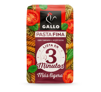 Gallo Pasta Fina Fusilli томат та шпинат 400 г Іспанія - фото | Сирна Карта