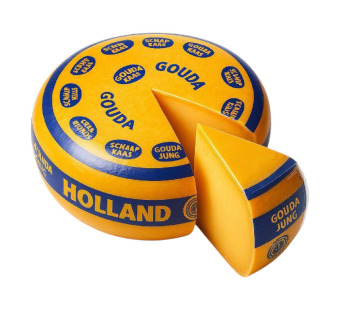 Сыр Гауда "Gouda Holland" 51% — молодой голландский сыр премиум-класса!  Настоящая классика Нидерландов с мягким вкусом и шелковистой текстурой - фото | Сирна Карта