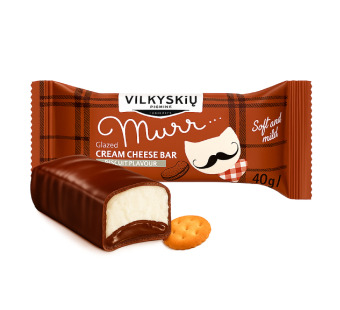 Glazed Quark Snack "Murr" Biscuit Flavour от Vilkyškių – нежнейший творожный десерт из Литвы с изысканным вкусом бисквита! - фото | Сирна Карта