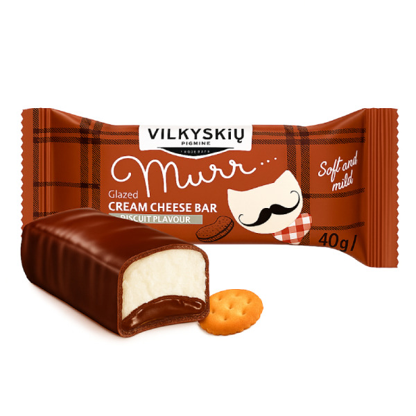 Купить Glazed Quark Snack Murr Biscuit Flavour от Vilkyškių – нежнейший творожный десерт из Литвы с изысканным вкусом бисквита! — премиальные Йогурты · Кремовые Cheese Map™ Украина