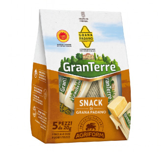 Grana Padano GranTerre Snack – премиальный итальянский сыр в формате для настоящих гурманов и ресторанов!  Уникальный вкус, удобный формат, 100% DOP-качество! - фото | Сирна Карта