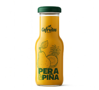 Грушево-ананасовый нектар "Cofrutos Pera & Piña" 200 мл — натуральная свежесть в элегантной стеклянной бутылке!  Испанский вкус с премиальным качеством. - фото | Сирна Карта