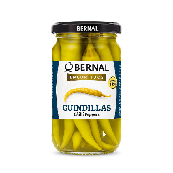 Купить Guindillas Chilli Peppers Bernal – огненный акцент на вашей тарелке!  Испанские маринованные перцы чили премиум-класса для истинных гурманов и профессиональных кухонь. — премиальные Овощи · Антипасти от Cheese Map™ Украина