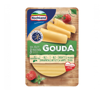 Hochland Gauda сыр нарезка 45% 135 г Польша - фото | Сирна Карта