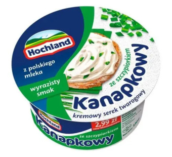 Hochland Kanapkowy сыр сливочный с зеленым луком 130 г Польша - фото | Сирна Карта