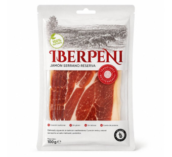 Iberpeni Jamón Serrano Reserva хамон 100 г Испания – фото товару | Сирна Карта