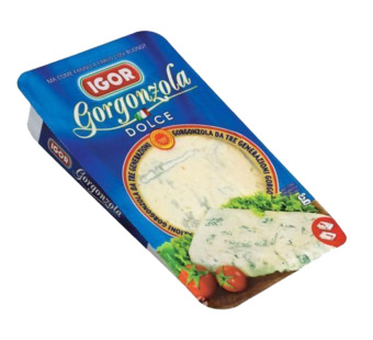 Igor Gorgonzola Dolce — сир м’який із блакитною пліснявою | Італія | 0.15 кг – фото товару | Сирна Карта