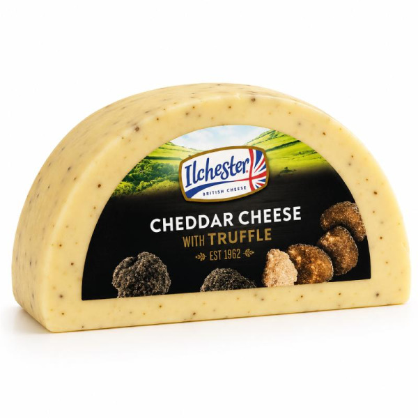Купити Ilchester Cheddar with Truffle — Сир напівтвердий з трюфелем ваговий | Англія | 1 кг — преміальні Ilchester · Чеддер від Cheese Map™ Україна