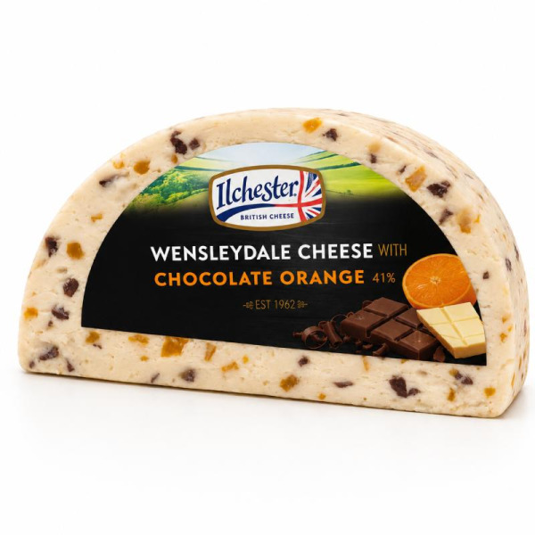Купити Wensleydale з шоколадом та апельсином Ilchester - британський сир-десерт, який змусить вас закохатися з першого шматочка! — преміальні Ilchester · Чеддер від Cheese Map™ Україна