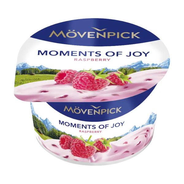 Купить Mövenpick Moments of Joy Малина — Йогурт 5% | Швейцария | 0.1 кг — премиальные Йогурты · Кремовые Cheese Map™ Украина