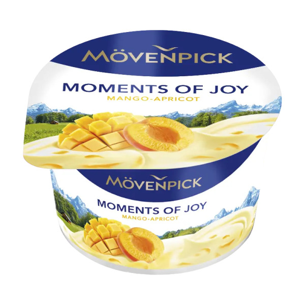 Купити Mövenpick Moments of Joy Манго-Абрикос — Йогурт 5% | Швейцарія | 0.1 кг — преміальні Йогурти · Кремові від Cheese Map™ Україна