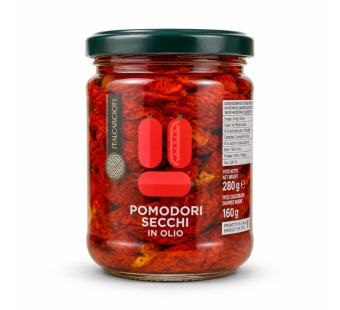 Italcarciofi Pomodori Secchi in Olio томаты вяленые 280 г Италия - фото | Сирна Карта
