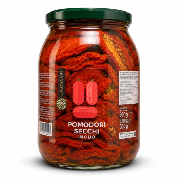 Купить Помидоры вяленые в масле ItalCarciofi Италия фасовка стекло 0.9 kg — премиальные Овощи · Антипасти от Cheese Map™ Украина