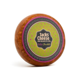 Сир Jacks Cheese Dubai Chocolate | вершковий делікатес зі смаком дубайського шоколаду | преміум делікатес | Нідерланди | 1 кг – Сирна Карта – фото товару | Сирна Карта