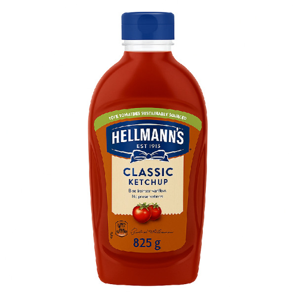 Купити Кетчуп Hellmanns Classic 825 г – легендарний смак зі 100% томатів!  Преміум-кетчуп для ресторанів та будинку — преміальні До М’яса · Грилю від Cheese Map™ Україна