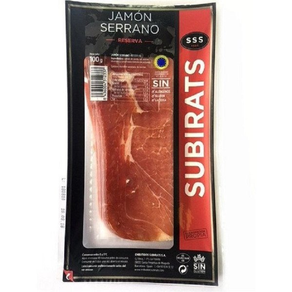 Купить Хамон Subirats Jamon Serrano Испания фасовка 0.1 kg — премиальные Мясные · Закуски от Cheese Map™ Украина
