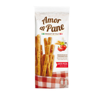 Хлебные палочки Гриссини с томатами "Amor di Pane" Италия фасовка 0.125 kg - фото | Сирна Карта
