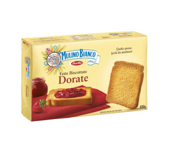 Хлебцы "Fette Biscotatte Dorate Mulino Bianco" Італія фасування 0.63 kg - фото | Сирна Карта
