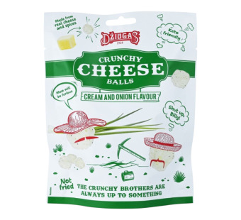 Хрусткі сирні кульки Džiugas Cream & Onion – преміум-снек із справжнього сиру для гурманів та HoReCa! — фото | Сирна Карта