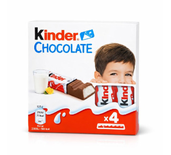 Kinder Chocolate — шоколадный батончик с молочной начинкой | Польша | 4×12,5 г - фото | Сирна Карта