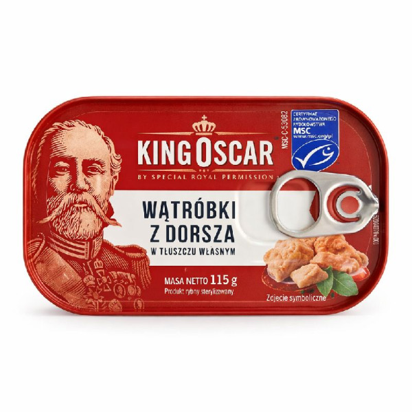 King Oscar Cod Liver — печень трески консервы | Польша | 115 г – фото товара | Сырная Карта