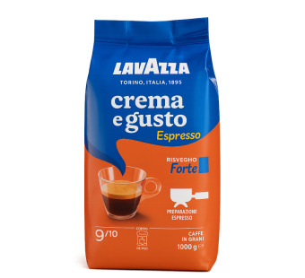 Кофе в зернах "Lavazza Crema e Gusto Espresso Forte" премиум | Италия | 1 кг | Сырная Карта – эталон вкуса - фото | Сирна Карта