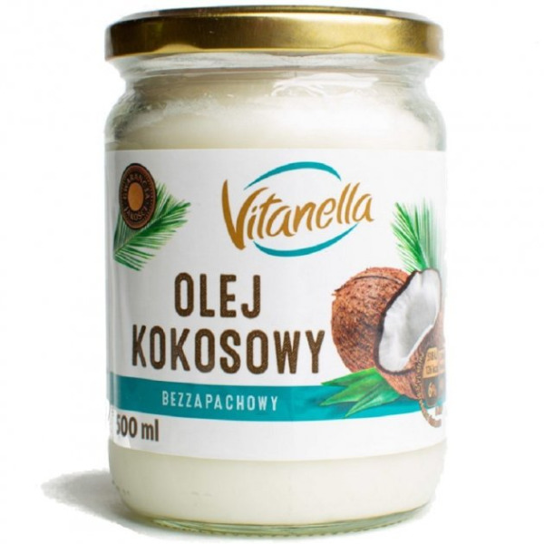 Купить Кокосовое масло Vitanella (Польша) – натуральная энергия вкуса и польская точность производства!  Идеально для готовки, ухода и ресторанного меню — премиальные Масло · Оливковое от Cheese Map™ Украина