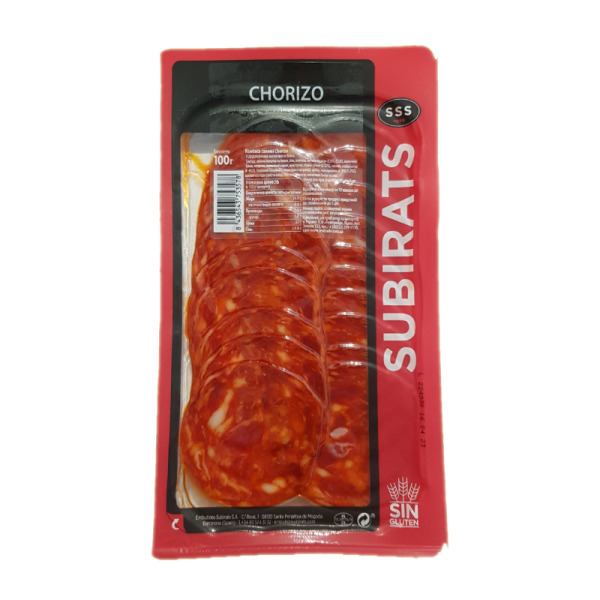 Купить Колбаса нарезка Черизо Chorizo Subirats Испания фасовка 0.1 kg — премиальные Мясные · Закуски от Cheese Map™ Украина
