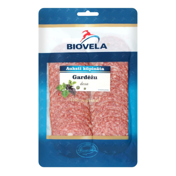 Купить Колбаса сырокопченая нарезка Гурман Gardezu Biovela Литва фасовка 0.09 kg — премиальные Мясные · Закуски от Cheese Map™ Украина