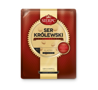 Сыр Королевский "Sierpc" в нарезке 150 г – настоящий вкус королевской классики Польши! - фото | Сирна Карта
