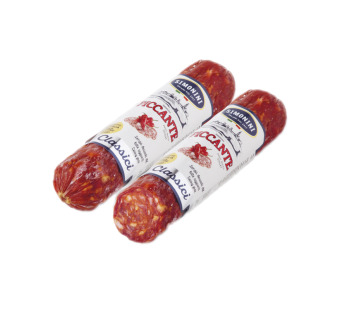 Ковбаса сиров'ялена "Salametto Piccante Simonini" Італія фасування 0.25 kg - фото | Сирна Карта