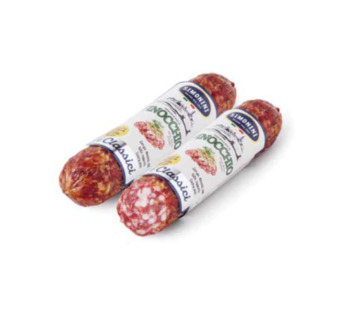 Ковбаса сиров'ялена з фенхелем "Salametto al Finocchio Simonini" Італія фасування 0.25 kg - фото | Сирна Карта