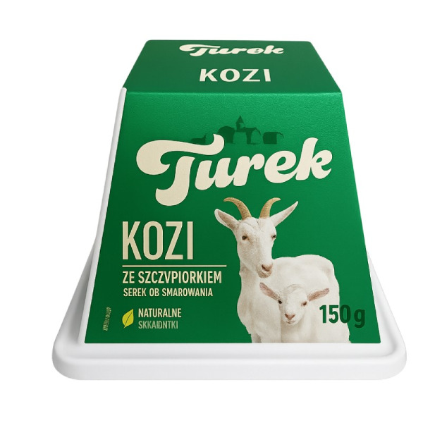 Купить Козий мягкий сливочный сыр Turek Kozi с зелёным луком для намазывания – польский премиум деликатес | 150 г – Сырная Карта — премиальные Сыры · Польша от Cheese Map™ Украина