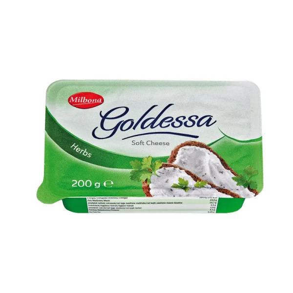 Купить Крем-сыр с травами Goldessa фасовка 0.2 kg — премиальные Немецкие · Сыры от Cheese Map™ Украина