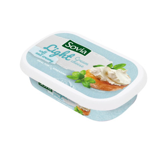 Крем-сыр сливочный низкокалорийный "Sovia" Испания фасовка 0.2 kg - фото | Сирна Карта
