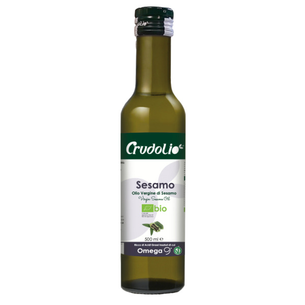 Купити Кунжутна олія першого віджиму Olio Vergine di Sesamo Crudolio Італія пляшка скло 0.5 l — преміальні Олія · Оливкова від Cheese Map™ Україна