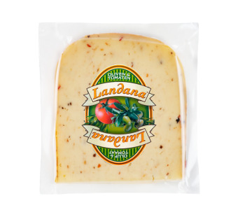 Сыр кусочками с оливками и томатами "Olives & Tomatoes Landana" 50% — фото | Сирна Карта