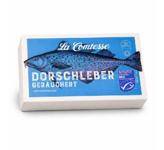 La Comtesse Dorschleber Geräuchert — печень трески копченая | Германия | 120 г - фото | Сирна Карта